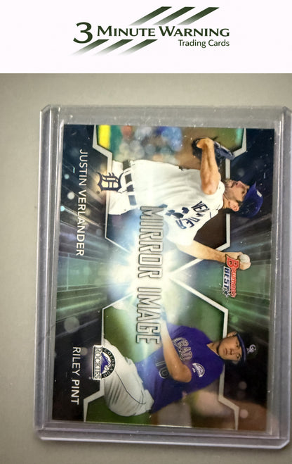 2016 Bowman's Best #MI-3 Riley Pint / Justin Verlander Mirror Image