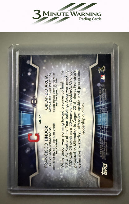 2016 Bowman's Best #MI-17 Francisco Lindor / Orlando Arcia Mirror Image