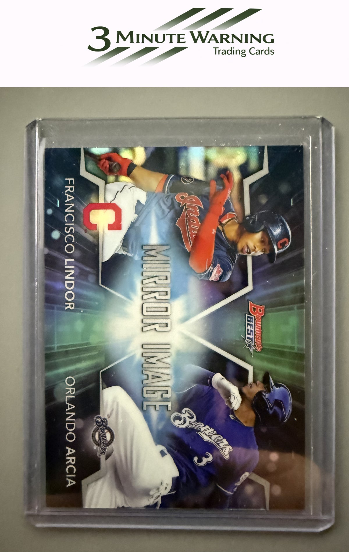 2016 Bowman's Best #MI-17 Francisco Lindor / Orlando Arcia Mirror Image