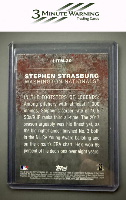 2018 Topps #LITM-30 Stephen Strasburg Legends in the Making (Series 2)