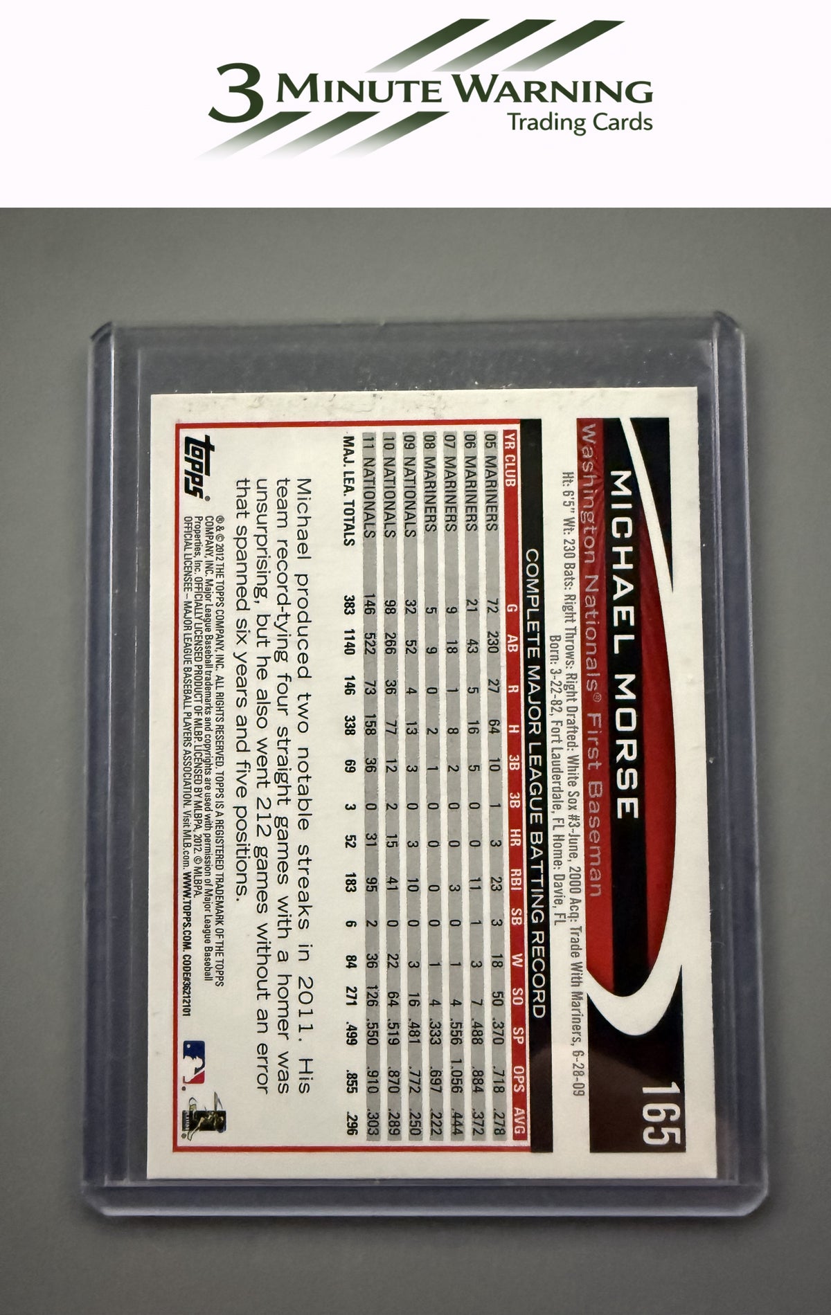 2012 Topps #165b Michael Morse