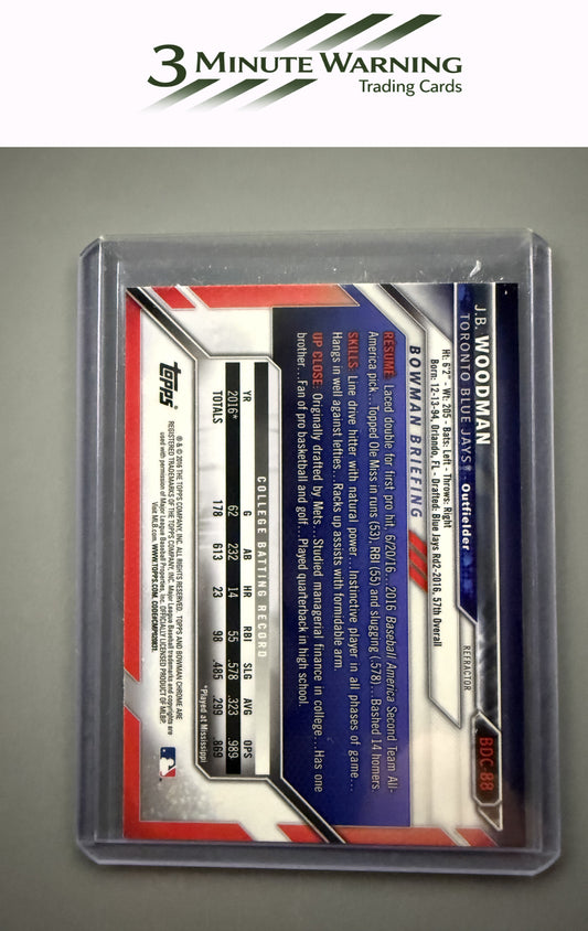 2016 Bowman Draft #BDC-88 J.B. Woodman Chrome