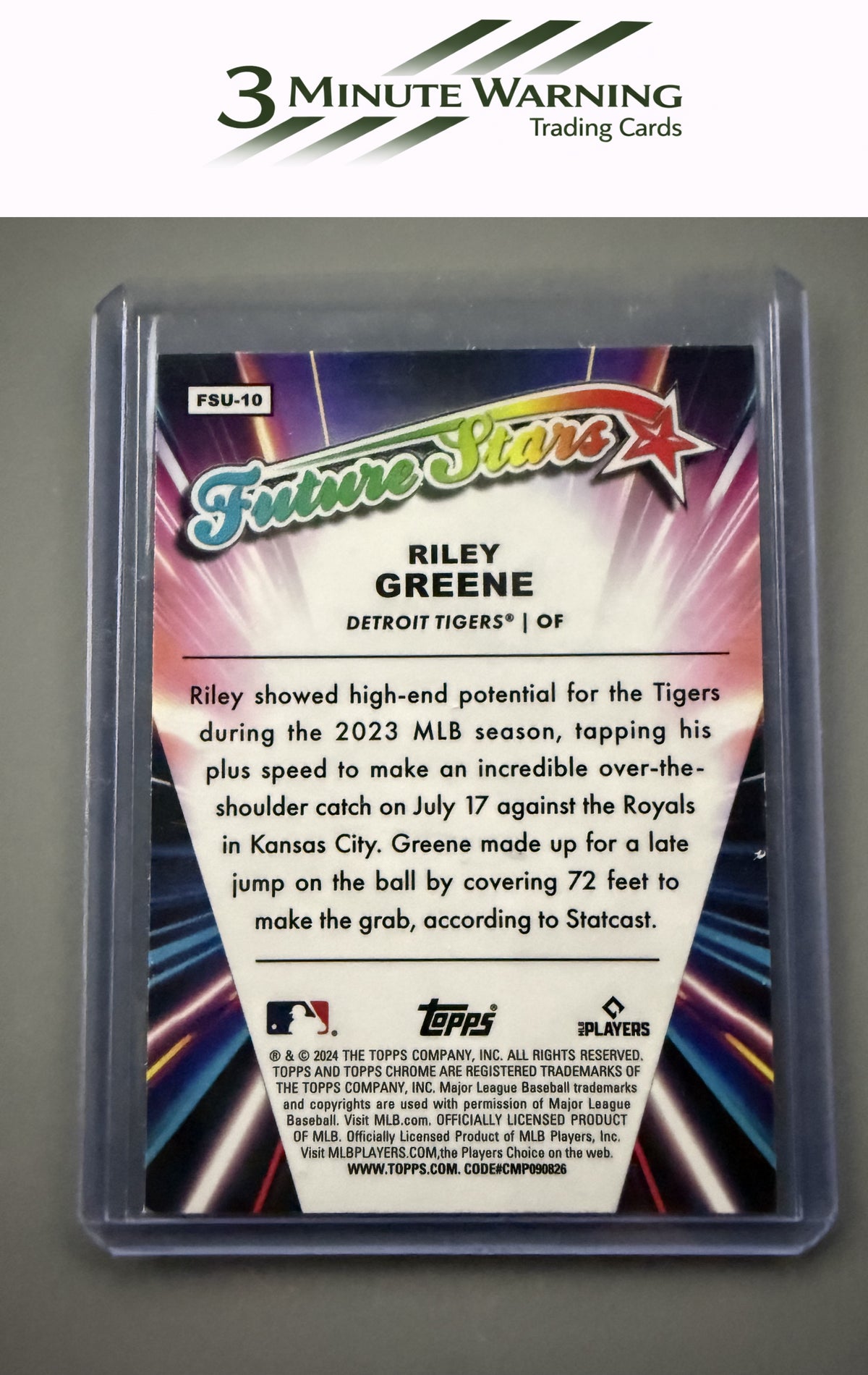 2024 Topps Chrome Update #FSU-10 Riley Greene Future Stars