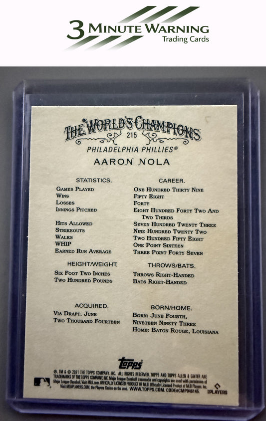 2021 Topps Allen & Ginter #215 Aaron Nola