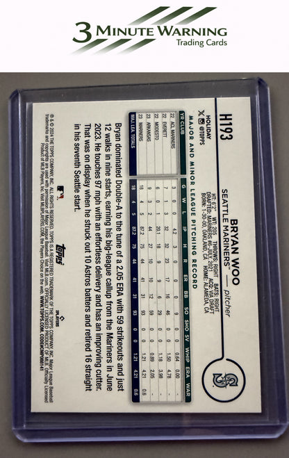 2024 Topps Holiday #H193 Bryan Woo
