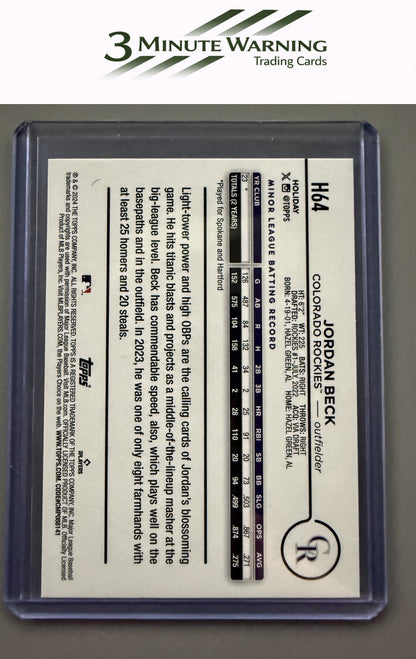 2024 Topps Holiday #H64 Jordan Beck