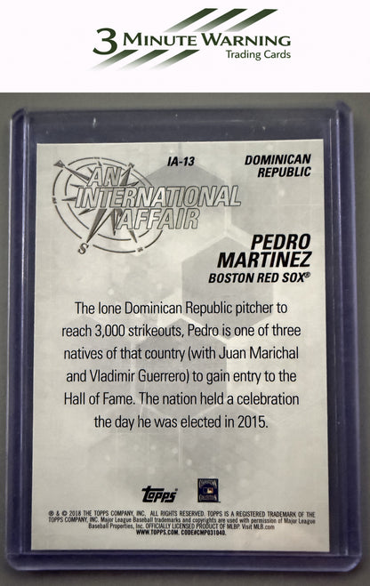 2018 Topps Update #IA-13 Pedro Martinez An International Affair