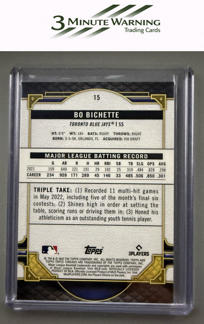 2022 Topps Triple Threads #15 Bo Bichette