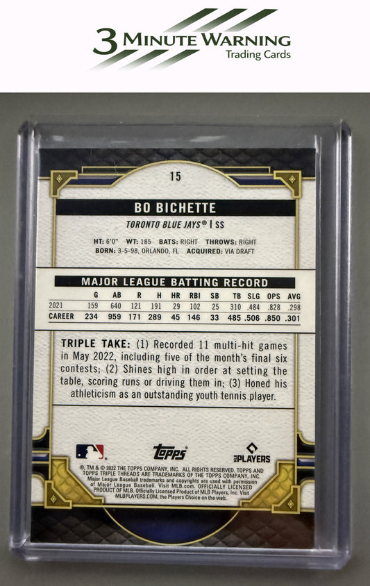 2022 Topps Triple Threads #15 Bo Bichette