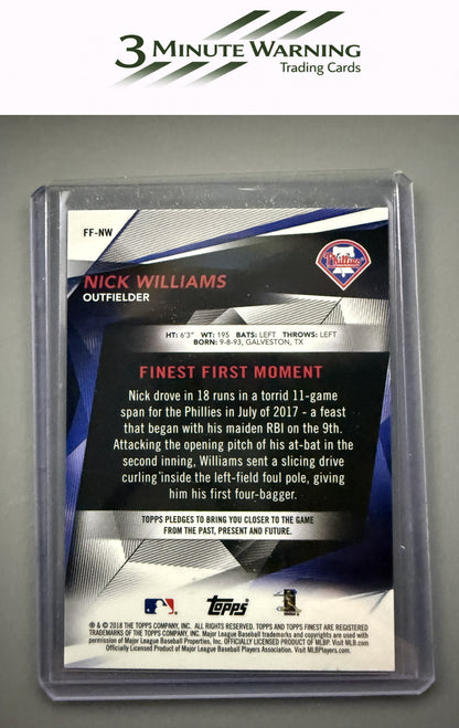 2018 Finest #FF-NW Nick Williams Finest Firsts