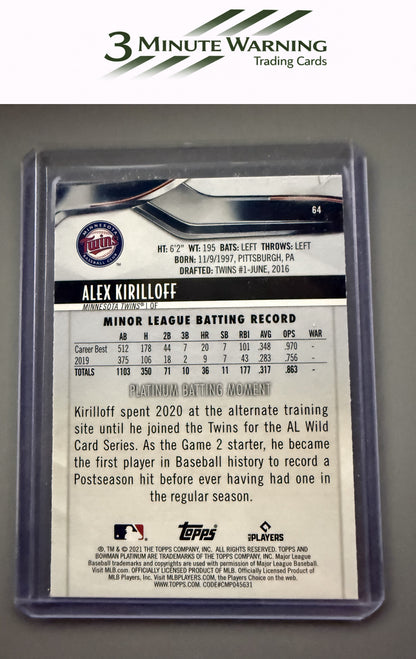 2021 Bowman Platinum #64 Alex Kirilloff