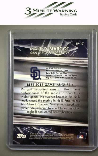 2016 Bowman's Best #TP-17 Manuel Margot Top Prospects Refractor