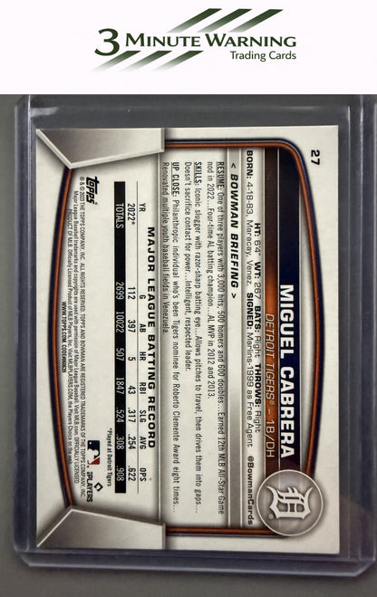 2023 Bowman #27 Miguel Cabrera