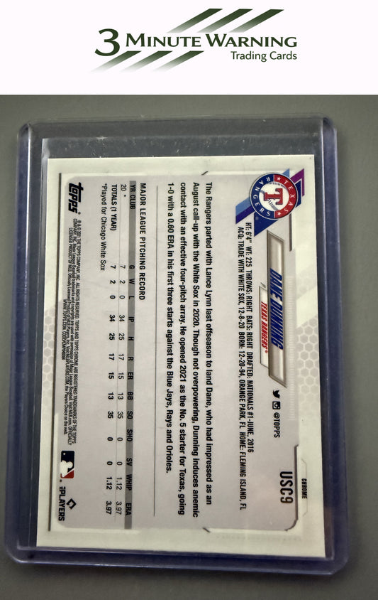 2021 Topps Chrome Update #USC9 Dane Dunning