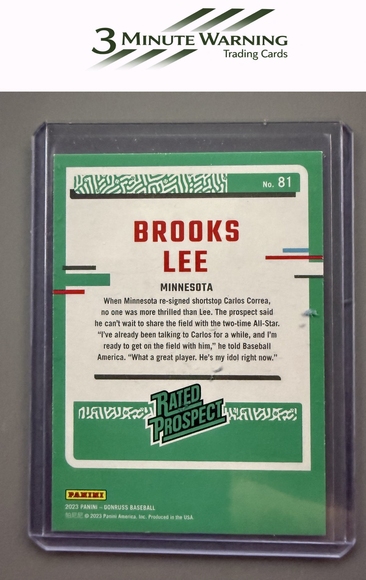 2023 Donruss #81 Brooks Lee Holo Carolina Blue