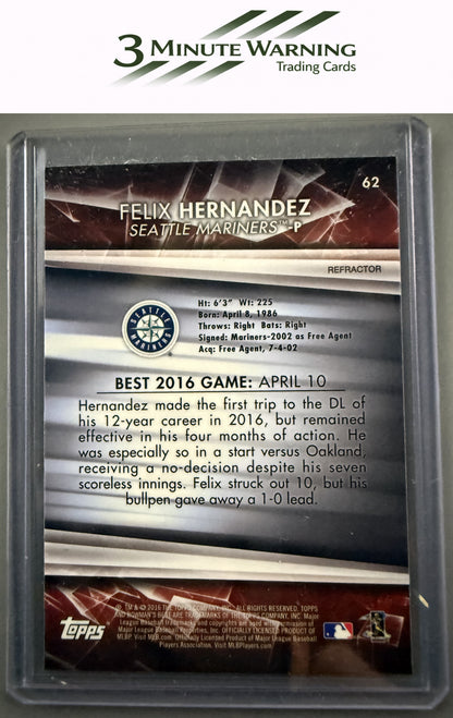 2016 Bowman's Best #62 Felix Hernandez Refractor