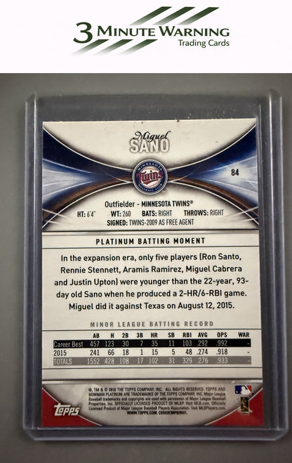 2016 Bowman Platinum #84 Miguel Sano