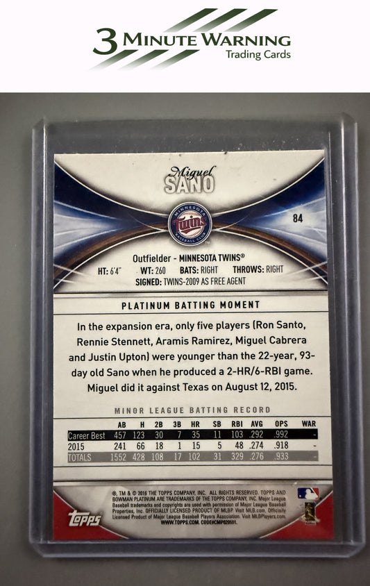 2016 Bowman Platinum #84 Miguel Sano