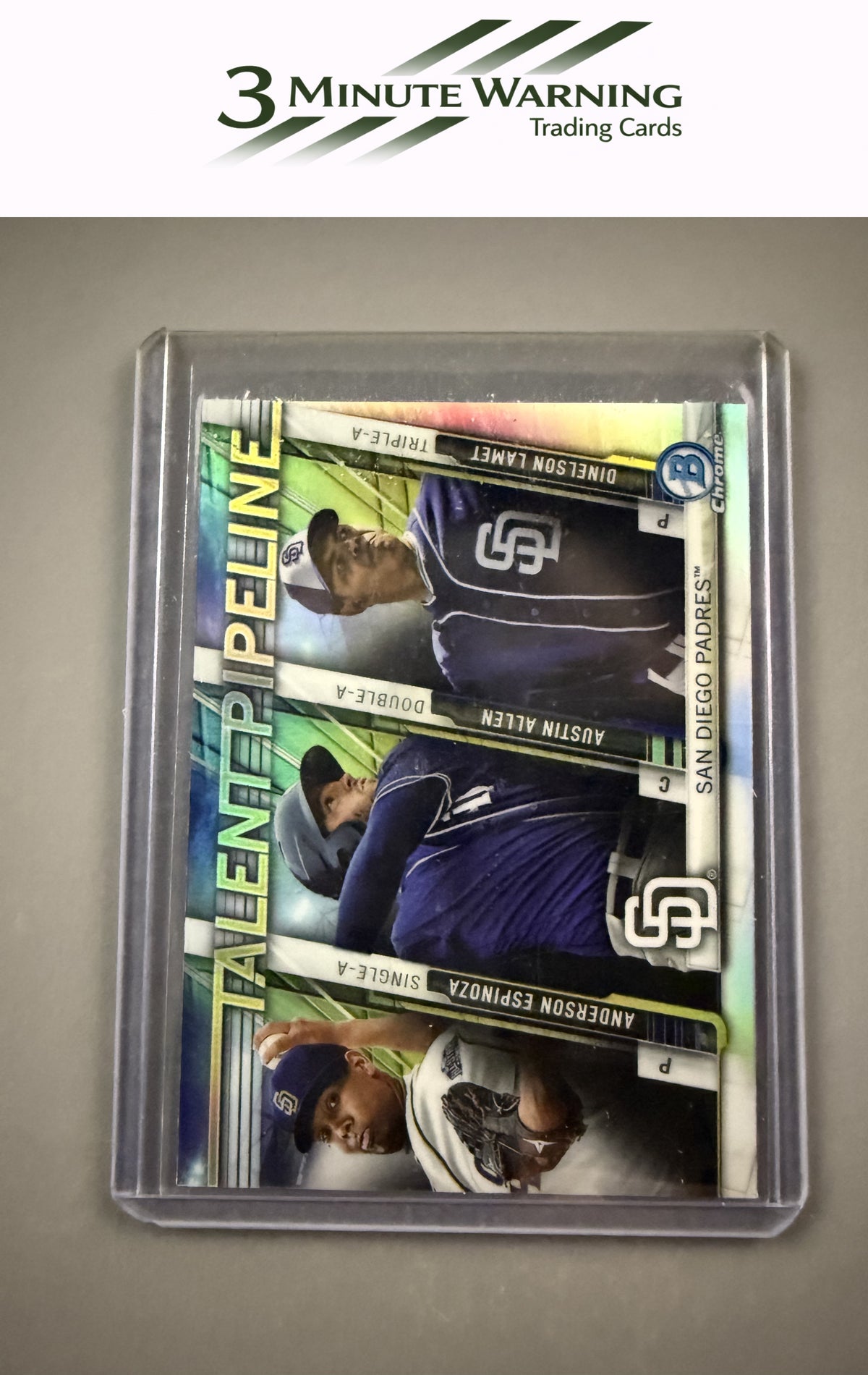 2017 Bowman #TP-SDP Anderson Espinoza / Austin Allen / Dinelson Lamet Talent Pipeline