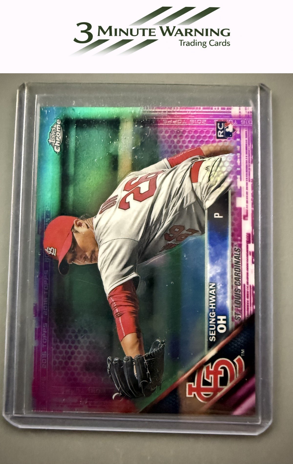 2016 Topps Chrome #98 Seung-Hwan Oh Pink Refractor