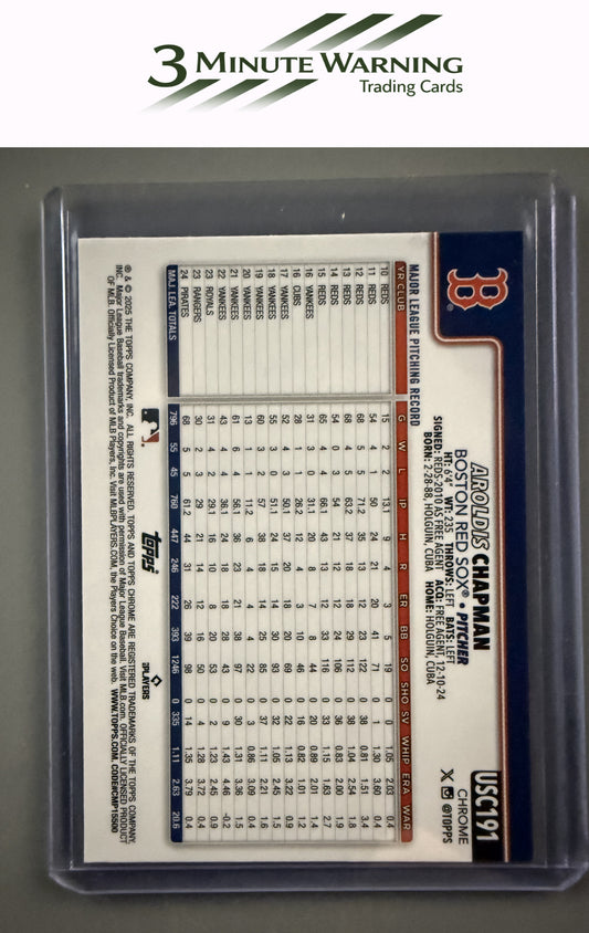 2025 Topps Chrome Update #USC191 Aroldis Chapman X-Fractors