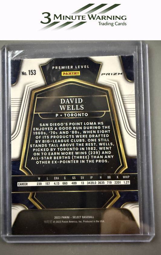 2023 Panini Select #153 David Wells Orange Flash Prizm