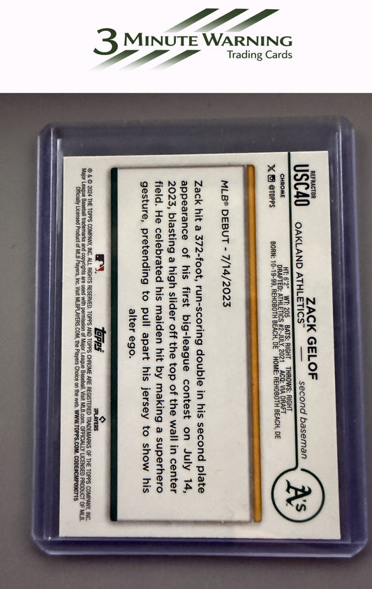 2024 Topps Chrome Update #USC40 Zack Gelof Prism Refractor