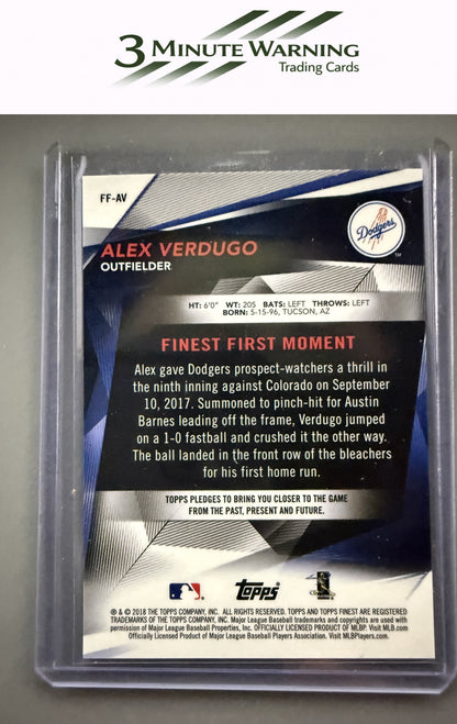 2018 Finest #FF-AV Alex Verdugo Finest Firsts