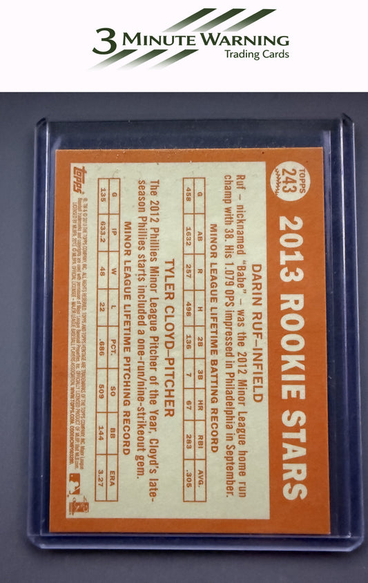 2013 Topps Heritage #243 Phillies Rookie Stars (Darin Ruf / Tyler Cloyd)