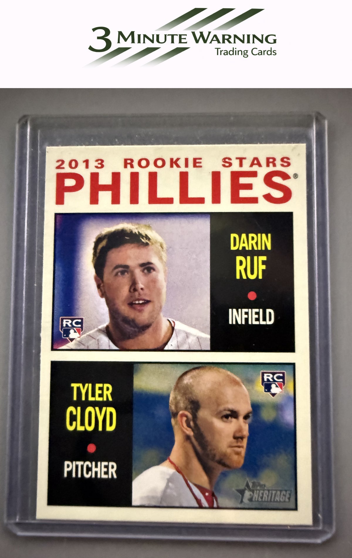 2013 Topps Heritage #243 Phillies Rookie Stars (Darin Ruf / Tyler Cloyd)