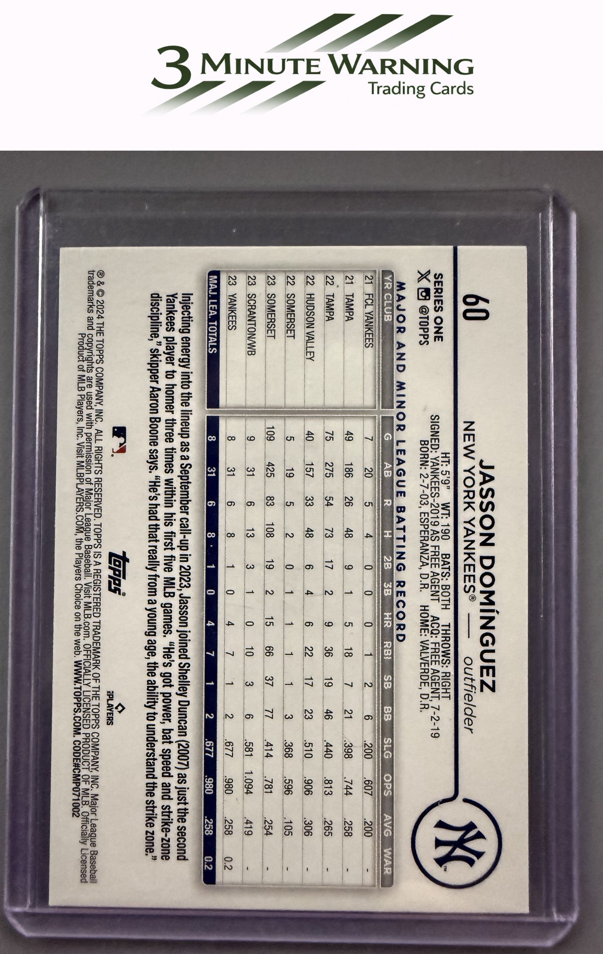 2024 Topps #60 Jasson Domínguez
