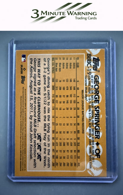2023 Topps Chrome #88BC-19 George Springer 1988 Topps Baseball 35th Anniversary
