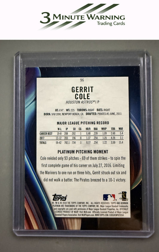 2018 Bowman Platinum #96 Gerrit Cole