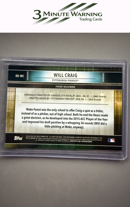 2016 Bowman Draft #DD-WC Will Craig Draft Dividends