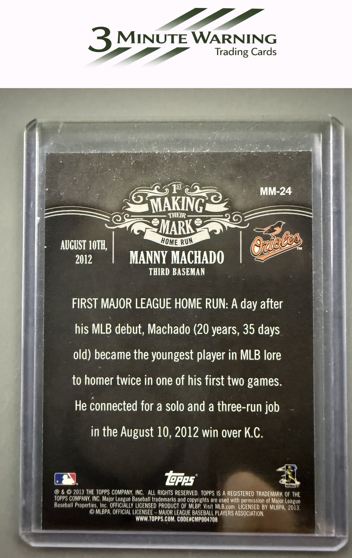 2013 Topps #MM-24 Manny Machado Making Their Mark