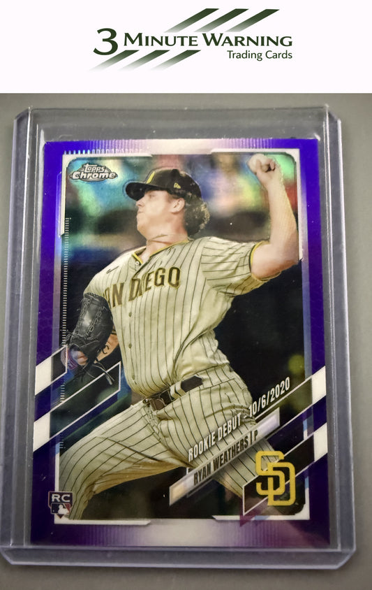 2021 Topps Chrome Update #USC15 Ryan Weathers Purple Refractor