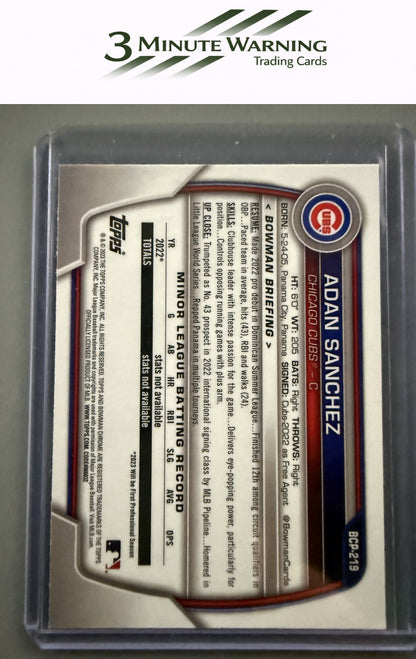 2023 Bowman Chrome #BCP-219 Adan Sanchez Prospects Mojo Refractor