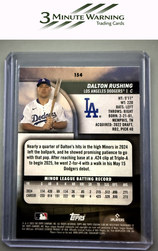 2025 Stadium Club #154 Dalton Rushing