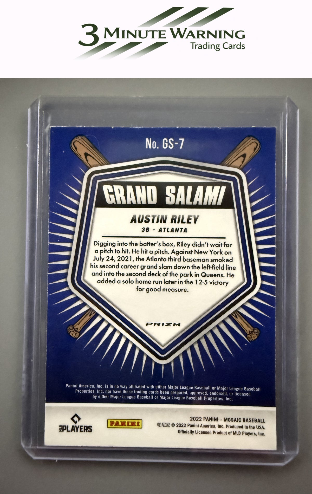 2022 Panini Mosaic #GS-7 Austin Riley Grand Salami Green Mosaic