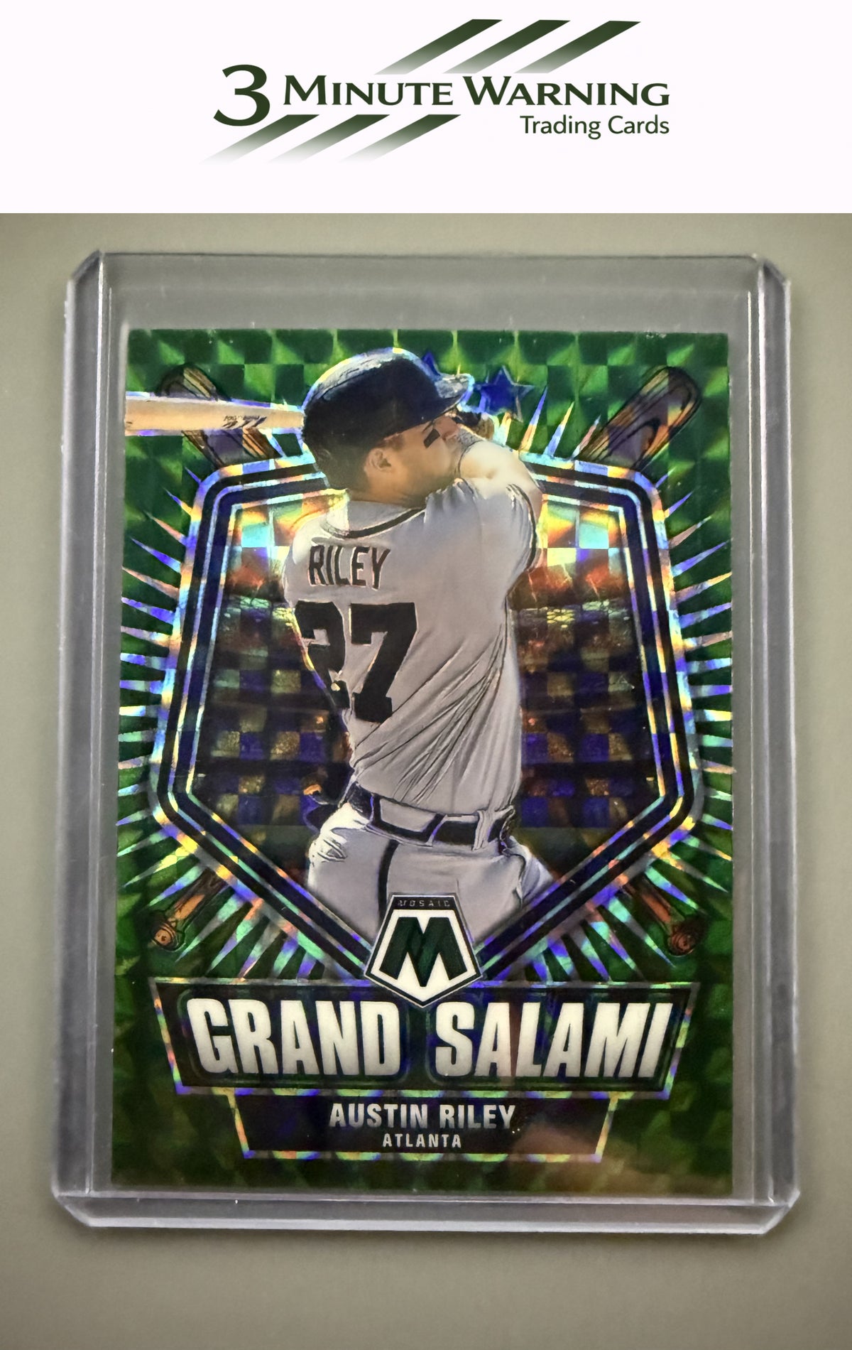2022 Panini Mosaic #GS-7 Austin Riley Grand Salami Green Mosaic