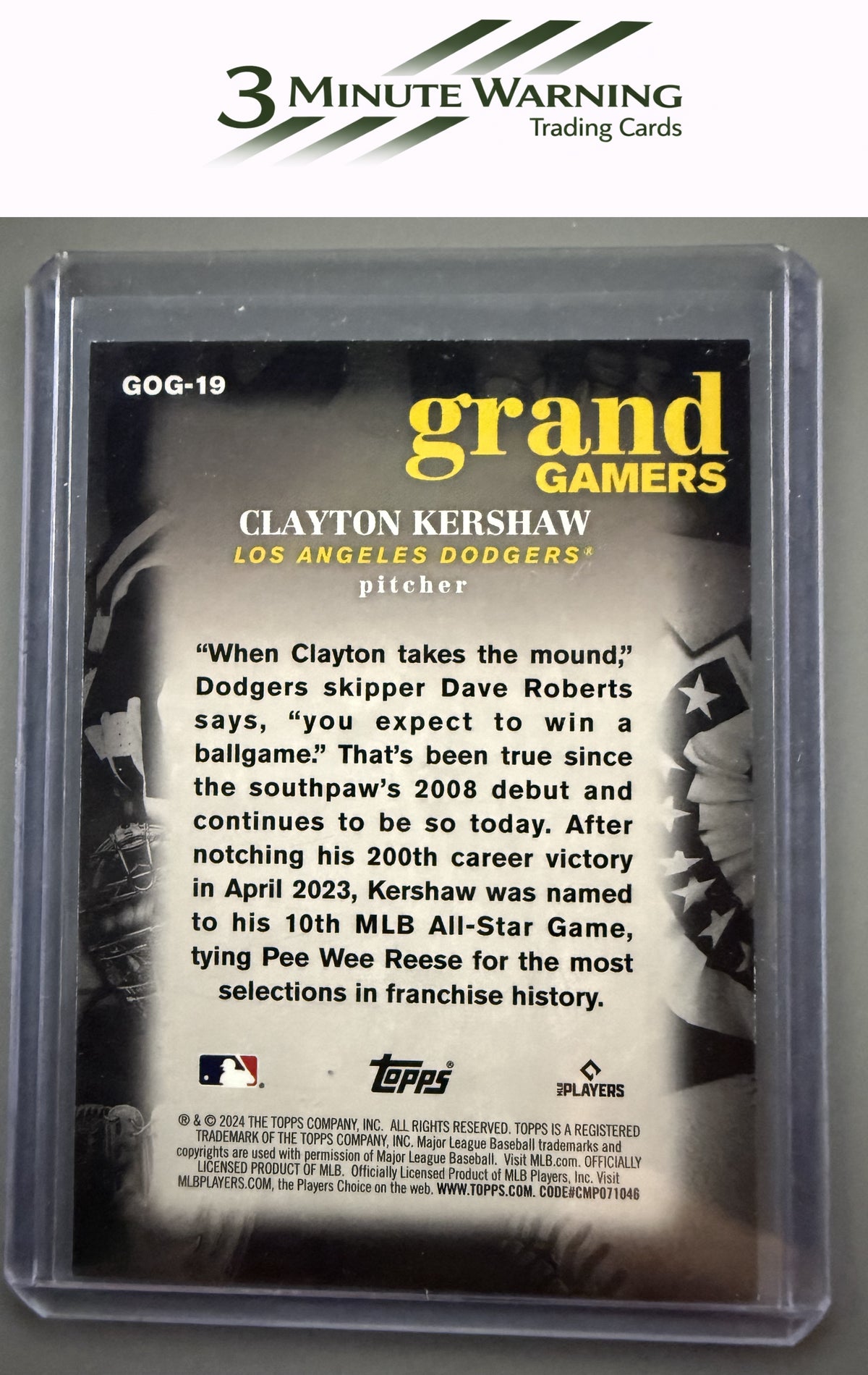 2024 Topps #GOG-19 Clayton Kershaw Grand Gamers