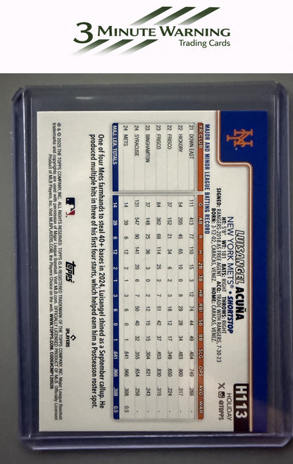 2025 Topps Holiday #H113 Luisangel Acuña