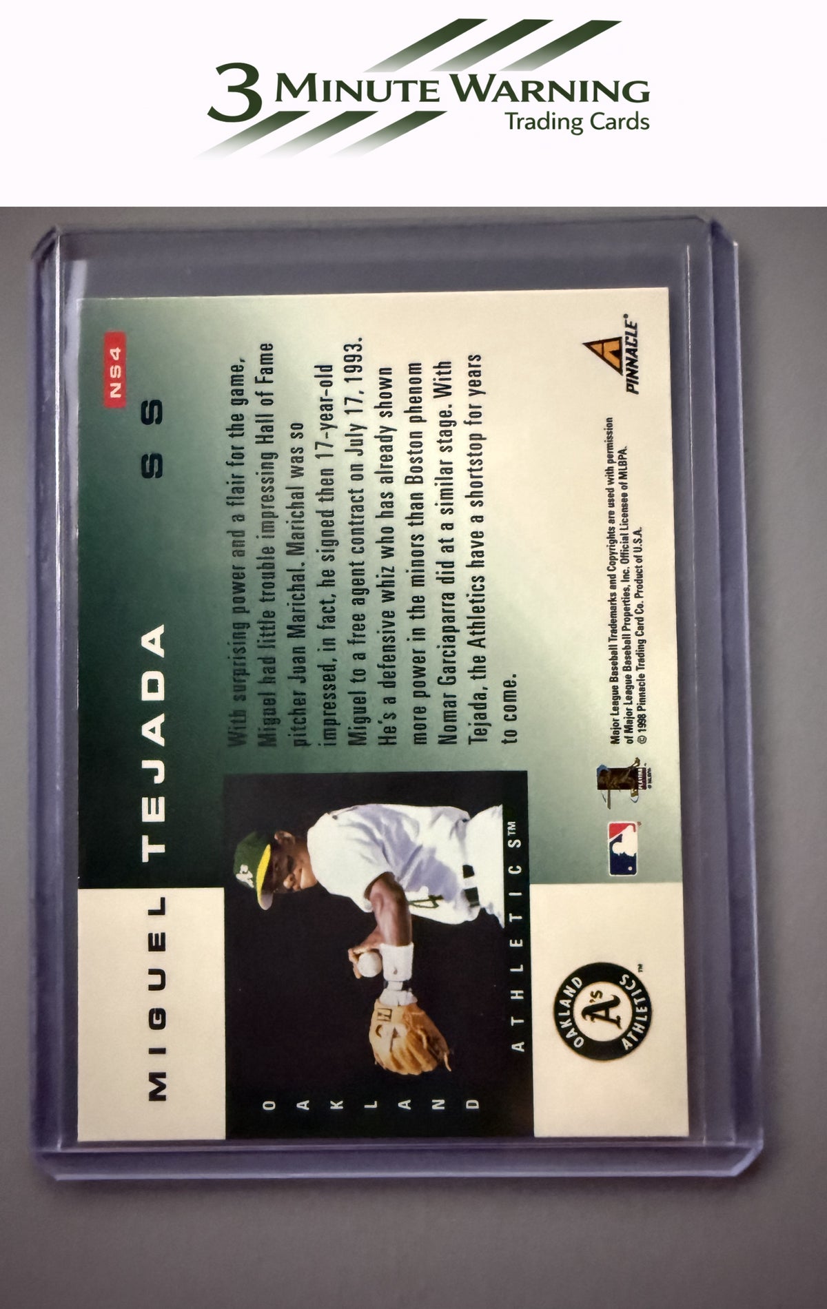 1998 Score #NS4 Miguel Tejada New Season
