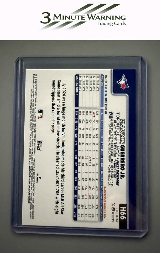 2025 Topps Holiday #H66 Vladimir Guerrero Jr.