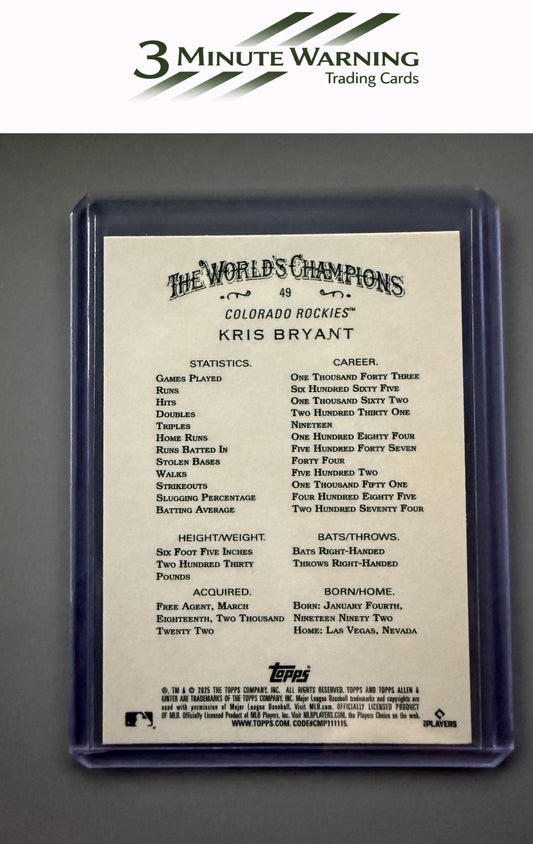 2025 Topps Allen & Ginter #49 Kris Bryant