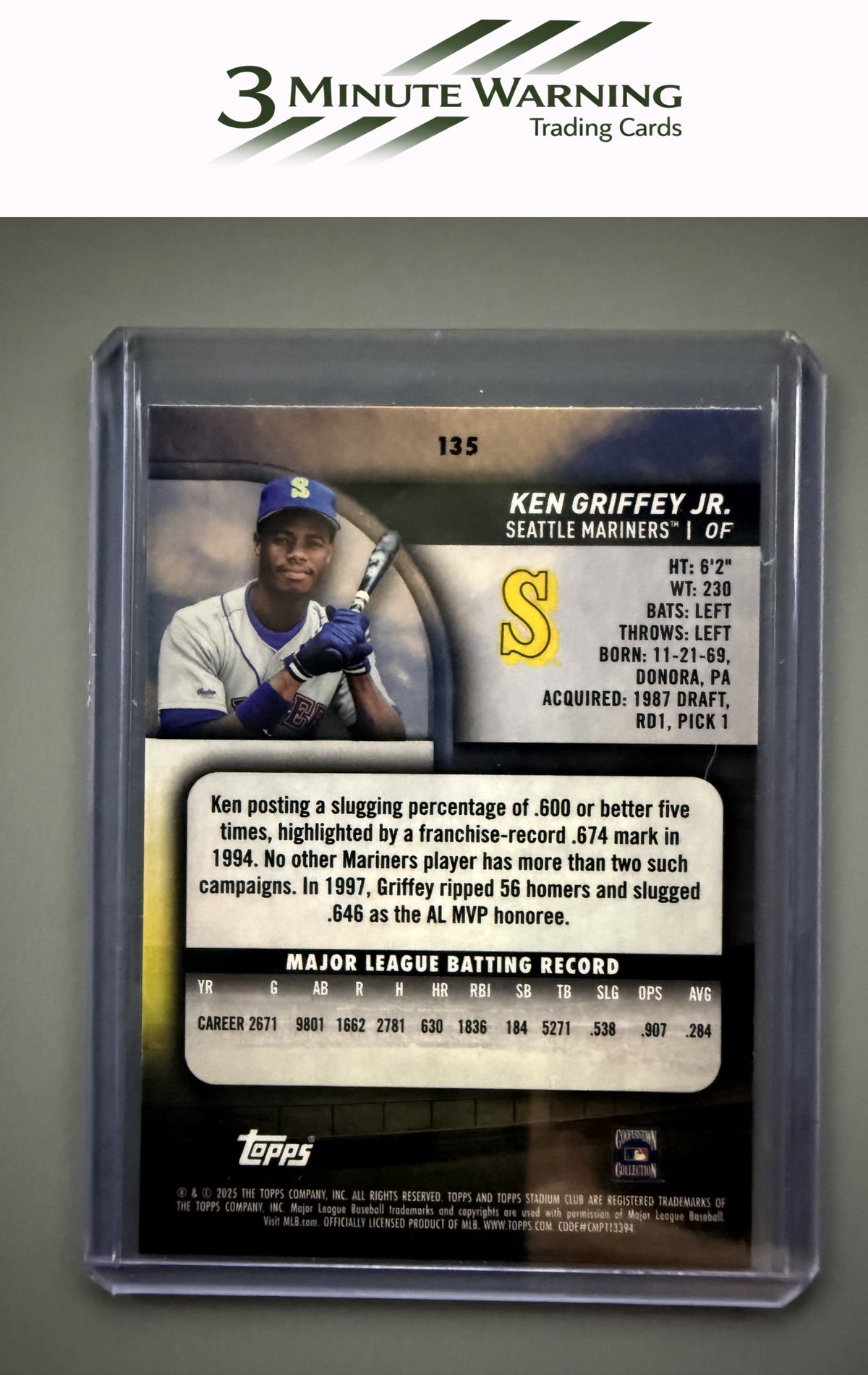 2025 Stadium Club #135 Ken Griffey Jr.