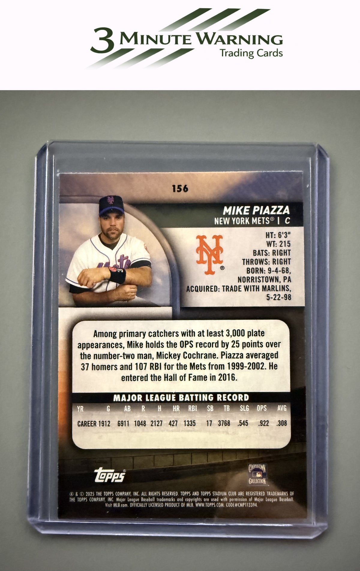 2025 Stadium Club #156 Mike Piazza