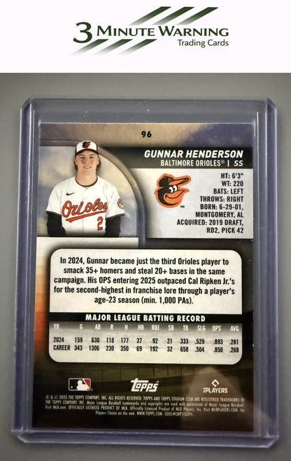 2025 Stadium Club #96 Gunnar Henderson