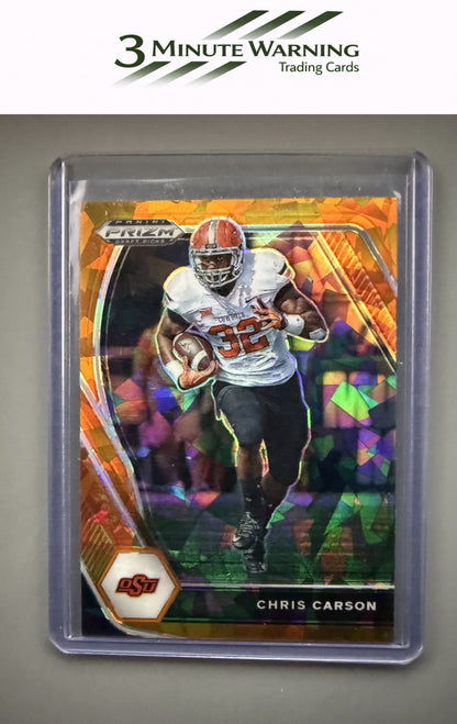 2021 Panini Prizm Draft Picks Collegiate #98 Chris Carson Orange Ice