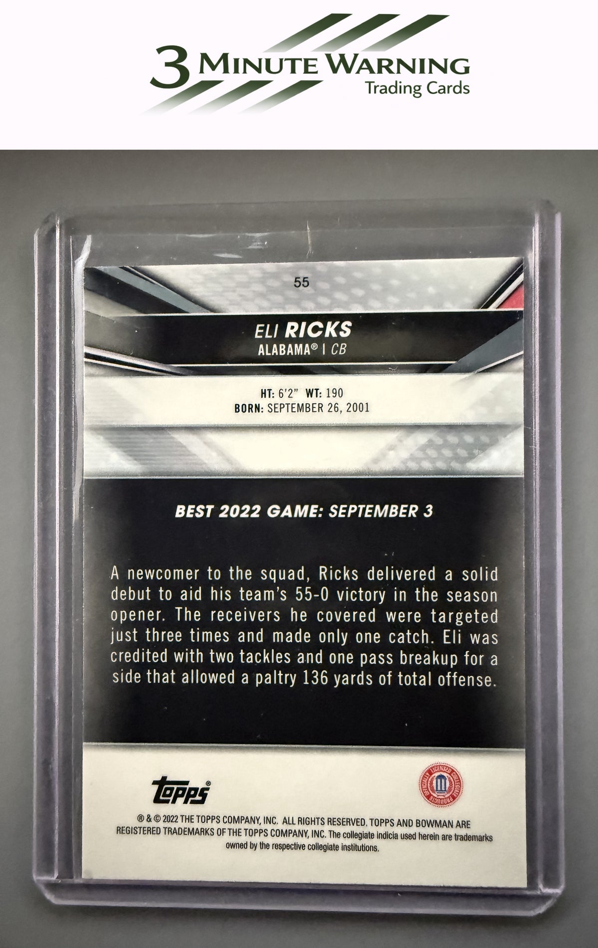 2022-23 Bowman's Best University #55 Eli Ricks